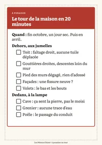 La fiche « Le tour de la maison en 20 minutes »